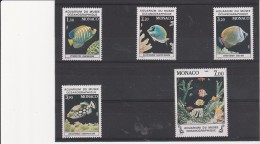 MONACO -SERIE POISSONS N° 1483 - 87 - NEUF XX -ANNEE 1985 - Neufs