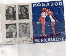 75 - PARIS - THEATRE MOGADOR- PROGRAMME NO, NO, NANETTE- VINCENT YOUMANS- PAUL COLLINE- HENRI VARNA-CORDAY -VAN CAULAERT - Programas