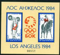 3232 Bulgaria 1983 Olympic Games 84 BLOCK  ** MNH /Olympische Sommerspiele 1984 Los Angeles - Blocks & Kleinbögen