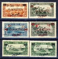 Alaouites 1926-28 Timbres De Syrie 1925 Surchargés N. 35-40 MLH Catalogo € 90 - Ungebraucht