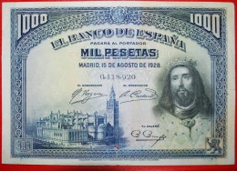 • EUCHARIST: SPAIN ★ 1000 PESETAS 1928!!! San Fernando (1217– 1252) LOW START!★NO RESERVE! - 1000 Pesetas