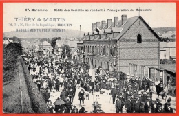 CPA 76 MAROMME - Défilé Des Sociétés Se Rendant à L'Inauguration Du Monument (cachet Pub Thiery & Martin Rouen) - Maromme