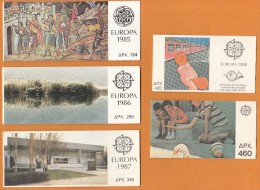 Greece 1985 - 1989 Europa Cept Booklets MNH - Markenheftchen