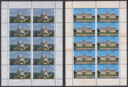 !a! GERMANY 2015 Mi. 3122-3123 MNH SET Of 2 SHEETS(10 Each) -Marksburg / Ludwigslust Castle - 2011-2020