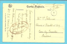 Kaart Met Stempel Y.M.C.A. / AVENUE DE ANVERS / ANVERS - Cartas & Documentos