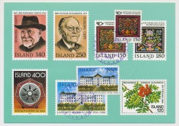 ISLANDE - 4 Cartes Maximum - Fantaisies Philatéliques... Timbres Concordants Sur Cartes 1984/85 - Cartoline Maximum