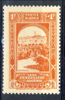 Algeria 1930 Centenaire De L'Algerie Française N. 95 Fr 1+1 Rosso Arancio  MLH Catalogo € 12 - Neufs
