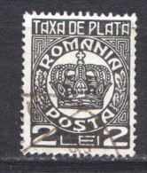 Rumänien; Portomarken; 1932/8; Michel 70 O; Thronbesteigung - Franchise