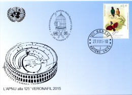 ONU Genève 2015 - Blue Card VERONAFIL 27-29 Novembre 2015 - Cartoline Maximum