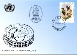 ONU Genève 2015 - Blue Card VERONAFIL 27-29 Novembre 2015 - Cartoline Maximum