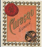 Etiquette/Chromo /Dorée/Vins Spiritueux Sirops/" CURACAO Surfin"" / Jouneau/Paris/vers 1900 - 1920     ETIQ63 - Autres & Non Classés