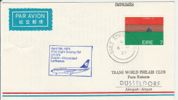 Dublin Dusseldorf 1974 - 1er Vol - Erstflug Inaugural Flight - Lufthansa Boeing 737 - Cartas & Documentos