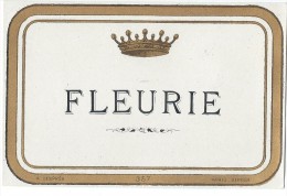 Etiquette/Chromo /Dorée/Vins Spiritueux Sirops/" FLEURIE"" / Despré/Paris/vers 1890-1900   ETIQ95 - Other & Unclassified