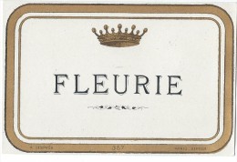 Etiquette/Chromo /Dorée/Vins Spiritueux Sirops/" FLEURIE"" / Despré/Paris/vers 1890-1900   ETIQ95 - Sonstige & Ohne Zuordnung