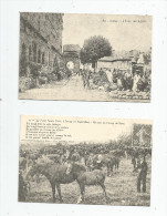 Cp , REPRODUCTION ,  Commerce , Foire De Ste Croix , Foire Aux Oignons D´ Orange , LOT DE 2 CP - Marchés