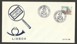 Portugal Cachet Commémoratif  Expo Philatelique Marine Ancre 1973 Event Postmark Stamp Expo Navy Anchor - Postal Logo & Postmarks