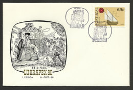 Portugal Cachet Commémoratif  Mala-posta Expo Philatelique Lubrapex 80 Brèsil Brasil Brasil 1980 Event Pmk Stamp Expo - Postal Logo & Postmarks