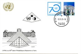 ONU Vienne 2015  - White Card Paris 69e Salon Philatélique D'automne 5-8 Novembre 2015 - Cartes-maximum
