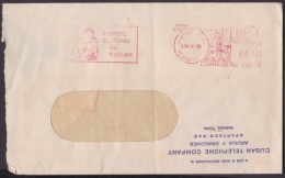 FM-44 CUBA FRANQUEO MECANICO 1953. LA HABANA. PERMISO 15. SOBRE DE LA CUBAN TELEPHONE Co CON PROPAGANDA. - Covers & Documents