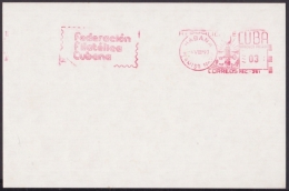 FM-54 CUBA FRANQUEO MECANICO 1994. PERMISO 26. FEDERACION FILATELIC CUBANA. - Briefe U. Dokumente