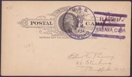 NA-52 CUBA. 1934. FLAGSHIP SHIP RICHMOND OLD US STATIONERY USED IN CUBA - Cartas & Documentos