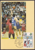 TMA-31 CUBA 1991. TARJETA MAXIMA JUEGOS PANAMERICANOS. BALONCESTO BASKETBALL. - Maximum Cards