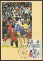 TMA-31 CUBA 1991. TARJETA MAXIMA JUEGOS PANAMERICANOS. BALONCESTO BASKETBALL. - Tarjetas – Máxima