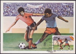 TMA-35 CUBA 1982. TARJETA MAXIMA SOCCER CHAMPIONSHIP IN SPAIN. COPA DE FUTBOL. - Maximum Cards