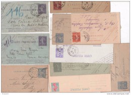 FRANCE  10 ENTIERS POSTAUX  A ETUDIER - Lots Et Collections : Entiers Et PAP