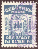 Heimat SO OLTEN Gebühren- Fiskalmarke 1 Fr. - Revenue Stamps
