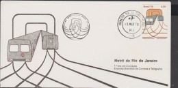 O) 1979 BRAZIL, TRAIN SUBWAY - METRO, FDC XF - FDC