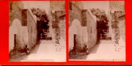 Stereofoto - Escalier Allant An Sepulcre - Palästina Ca 1880 - Stereoscopes - Side-by-side Viewers