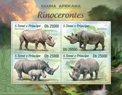 S. Tome&Principe. 2013 Rhinoceros. (204a) - Rhinozerosse