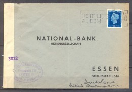 HOLANDA , 1948 , SOBRE DEL BANCO " NATIONAL - BANK " , CIRCULADO ENTRE AMSTERDAM Y ESSEN , CENSURA , YV. 472 - Briefe U. Dokumente