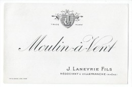 Etiquette /Vins Spiritueux Sirops/"Moulin à Vent"/Laneyrie Fils/ Villefranche/Rhône/Arnaud/Paris/Vers 1910   ETIQ90 - Other & Unclassified