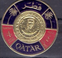 1966 QATAR COINS Comb Of Metal Foil Circularly Gold One Value 4Np MNH - Qatar