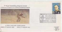 Great Britain 1972 In Memory Of Cpt. Qoats 60th Ann. Of His Death On The Antarctic Expedition Cover (F4893) - Antarctische Expedities