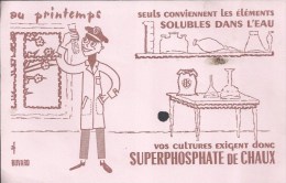 Buvard "superphosphate De Chaux" Qui A Un Peu Rempli Sa Fonction. - Landbouw