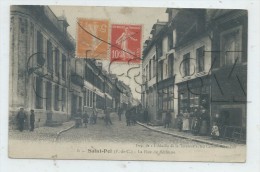 Saint-Pol-sur-Ternoise (62) : Le Rue De Béthune Prise Au Niveau Du Magasin De Charcuterie Epicerie En 1915 (animé) PF. - Saint Pol Sur Ternoise