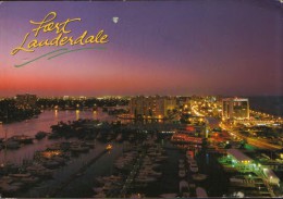 United States  - Postcard Circulated In 1998 - Fort Lauderdale - Nighttime Splendor   - 2/scans - Fort Lauderdale