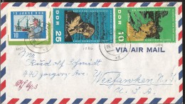 E)1965 GERMANY, WELDERS, SHIP ON THE QUAY, ALBERT SCHWEITZER, CIRCULATED COVER TO USA, XF - Oblitérés