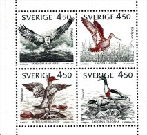 Sweden - 1992 - Birds Of Baltic Sea Coast - Mint Stamp Set (booklet Pane) - Nuevos