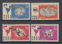 1962.17 CUBA 1962. Ed.973-76. JUEGOS DEPORTIVOS LATINOAMERICANOS. UNIVERSITY GAMES. - Nuevos