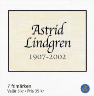 Sweden - 2002 - Astrid Lindgren, In Memorium - Mint Stamp Booklet - Ongebruikt