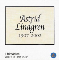 Sweden - 2002 - Astrid Lindgren, In Memorium - Mint Stamp Booklet - Ungebraucht