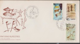 O) 1985 BRAZIL, CAVE PAINTINGS- PAINTINGS, FDC XF, SLIGHT TONED - FDC