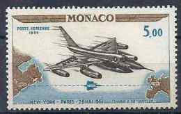 1964 MONACO PA 82** Avion, New-York à Paris - Poste Aérienne