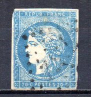 5/ France  : N° 44 B Bordeaux Oblitéré  , Cote : 825,00 € , Disperse Belle Collection ! - 1870 Bordeaux Printing