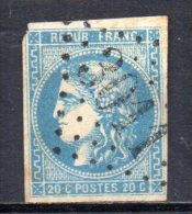 5/ France  : N° 46 B Bordeaux Oblitéré  , Cote : 25,00 € , Disperse Belle Collection ! - 1870 Ausgabe Bordeaux