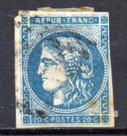 5/ France  : N° 45 C Bordeaux Oblitéré  , Cote : 75,00 € , Disperse Belle Collection ! - 1870 Bordeaux Printing